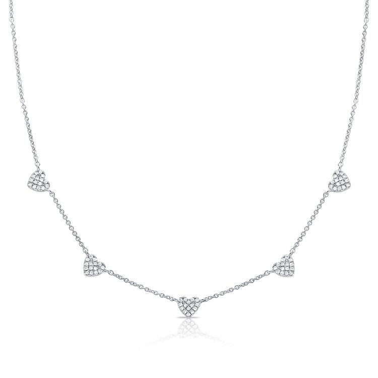 14K GOLD DIAMOND LIORA HEART NECKLACE