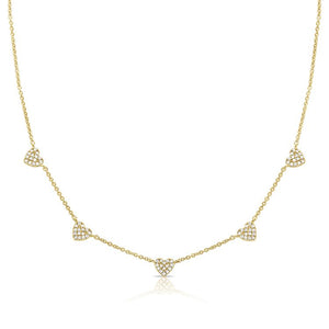 14K GOLD DIAMOND LIORA HEART NECKLACE