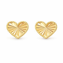 14K GOLD BREE HEART STUDS