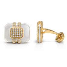 14K GOLD DIAMOND ZANDER CUFFLINKS