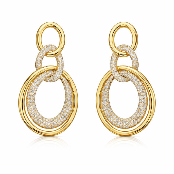 14K GOLD DIAMOND GRACE EARRINGS