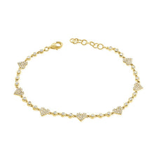 14K GOLD DIAMOND EMMA HEART BRACELET