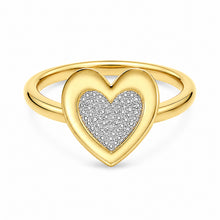 14K GOLD DIAMOND EVIE HEART RING