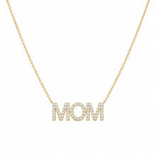 14K GOLD DIAMOND MOM NECKLACE