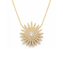 14K GOLD DIAMOND GRACE STARBURST NECKLACE