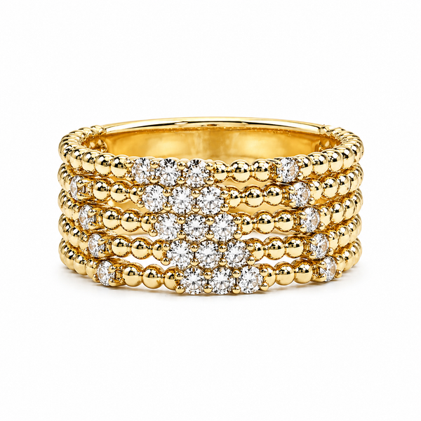 14K GOLD DIAMOND NAVA RING