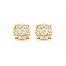 14K GOLD DIAMOND MINI BELLA STUDS