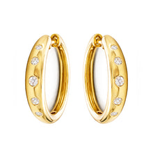 14K GOLD DIAMOND KAIA HOOPS