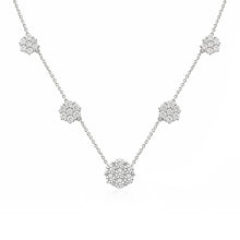 14K GOLD DIAMOND LISA FLOWER NECKLACE
