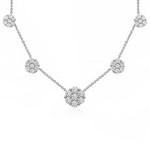 14K GOLD DIAMOND LISA FLOWER NECKLACE