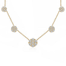 14K GOLD DIAMOND LISA FLOWER NECKLACE