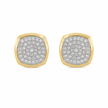 14K GOLD DIAMOND JESSIE CUSHION STUDS