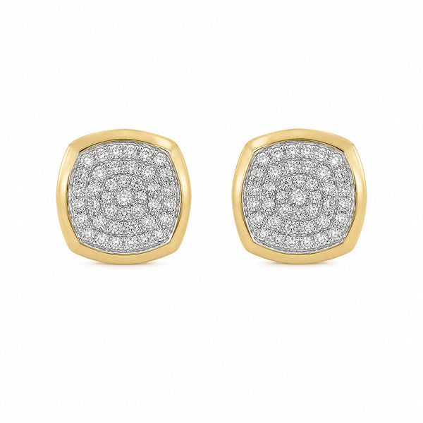 14K GOLD DIAMOND JESSIE CUSHION STUDS