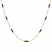 14K GOLD ANNA ONYX LINK NECKLACE