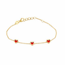 14K GOLD RUTHIE RED HEART BABY BRACELET