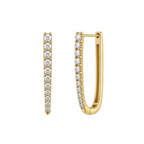 14K GOLD DIAMOND FRANKIE HOOPS