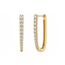14K GOLD DIAMOND FRANKIE HOOPS