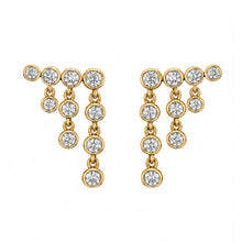 14K GOLD DIAMOND GEMMA EARRINGS