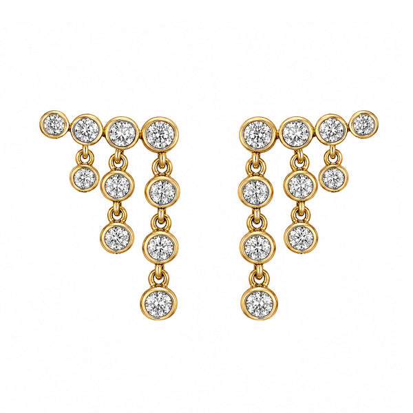 14K GOLD DIAMOND GEMMA EARRINGS