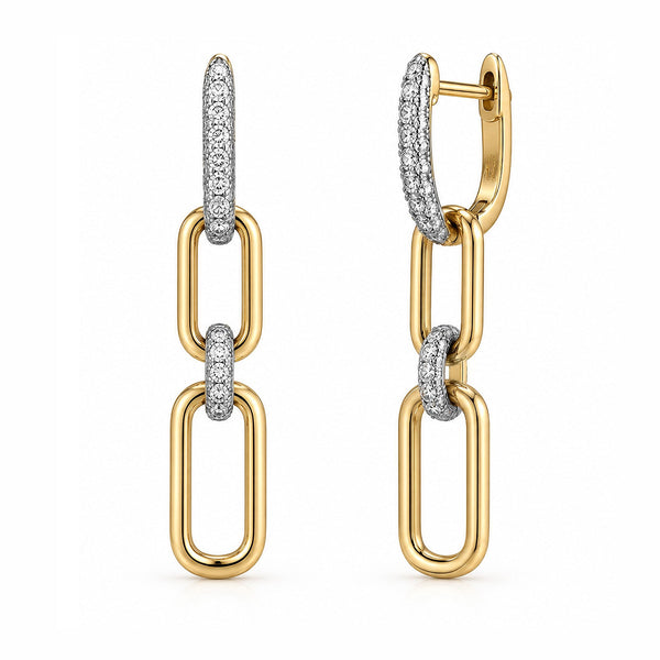 14K GOLD DIAMOND GILLIAN EARRINGS