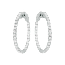 14K GOLD DIAMOND GLORIA HOOPS