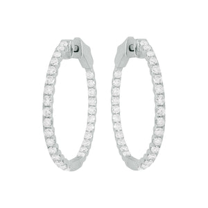 14K GOLD DIAMOND GLORIA HOOPS