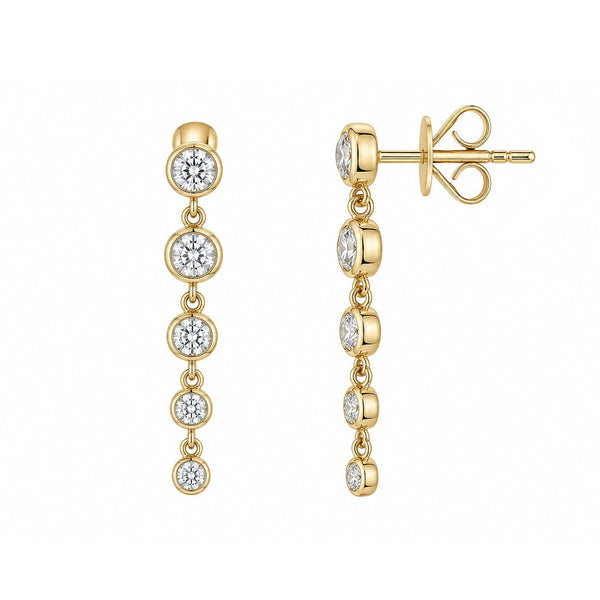 14K GOLD DIAMOND GRETA EARRINGS