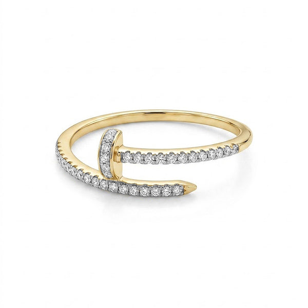 14K GOLD DIAMOND GRETA NAIL RING