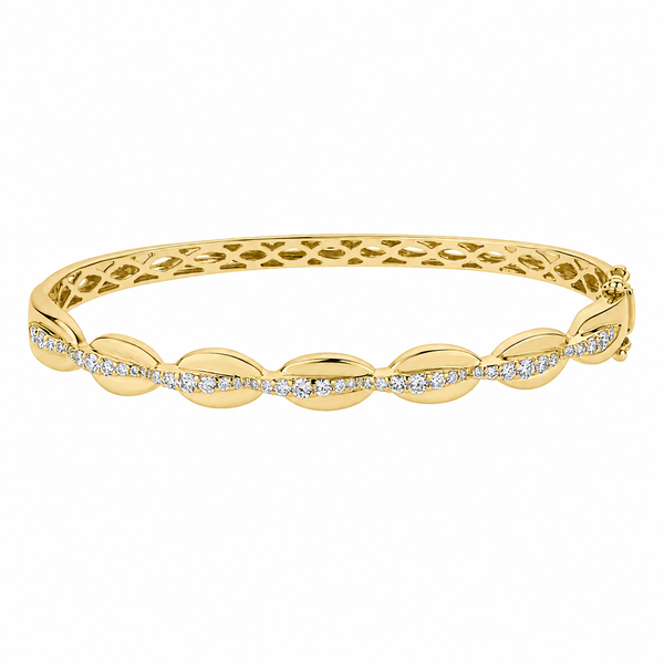 14K GOLD DIAMOND GWYNETH BANGLE