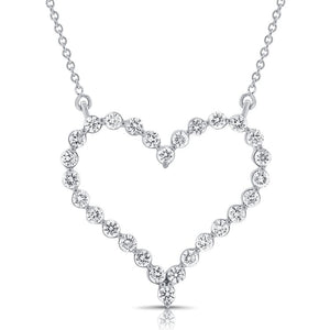 14K GOLD DIAMOND DELIA HEART NECKLACE