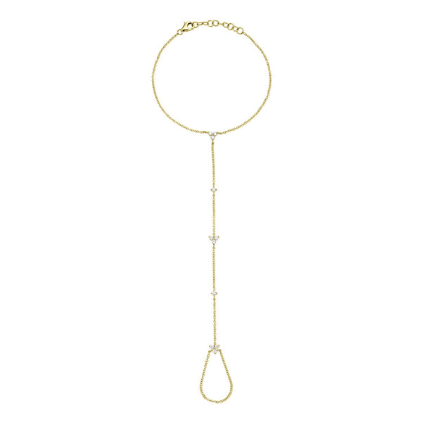 14K GOLD DIAMOND HEATHER HAND CHAIN