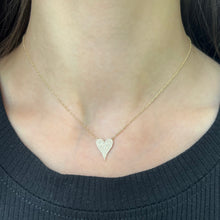 14K GOLD DIAMOND SMALL JANINE HEART NECKLACE