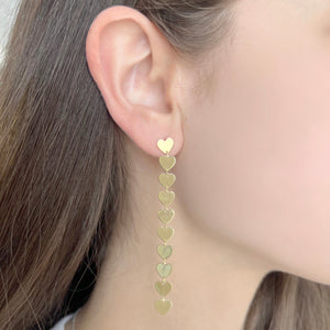 14K GOLD CASSIE HEART EARRINGS