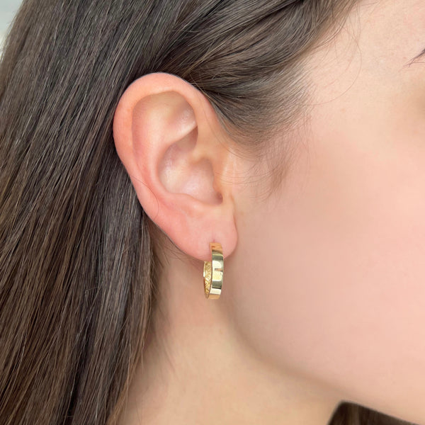 14K GOLD HARPER HOOPS