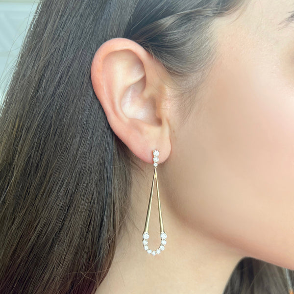 14K GOLD DIAMOND KELSEY EARRINGS