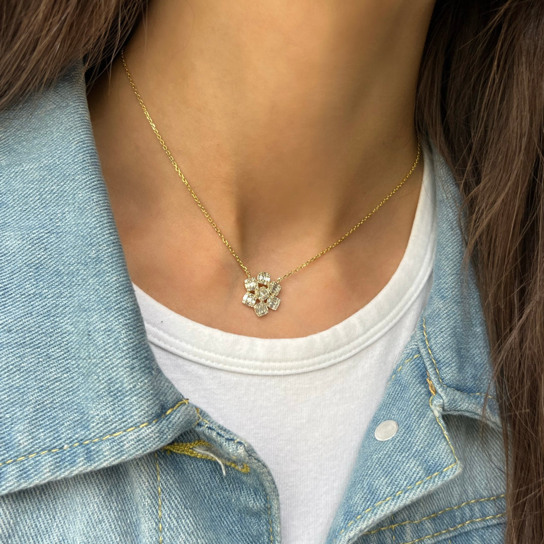 14K GOLD DIAMOND MERYL NECKLACE