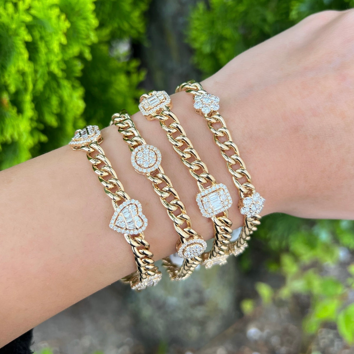 14K GOLD DIAMOND BEVY CIRCLE BRACELET – Jen K Online