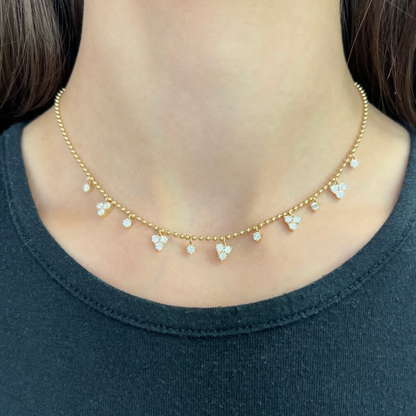 14K GOLD DIAMOND SELENA NECKLACE