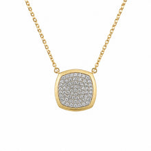 14K GOLD DIAMOND JESSIE CUSHION NECKLACE