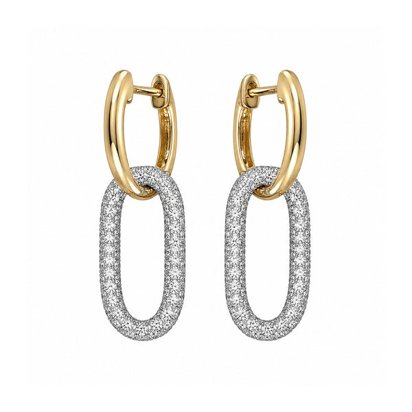 14K GOLD DIAMOND JOCELYN EARRINGS