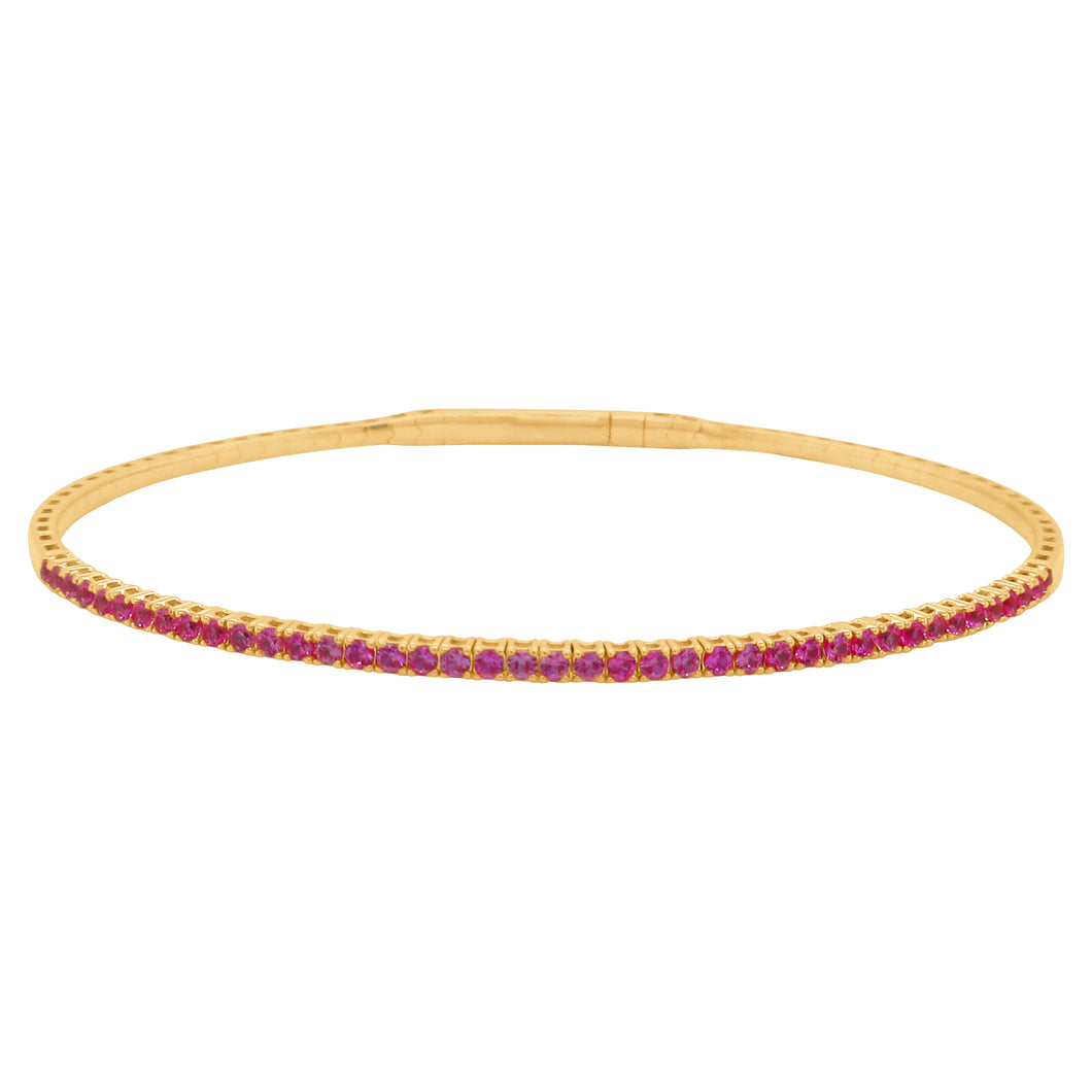 14K GOLD RUBY JOELLE FLEX BANGLE