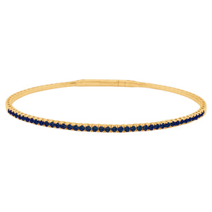 14K GOLD SAPPHIRE JOELLE FLEXIBLE BANGLE