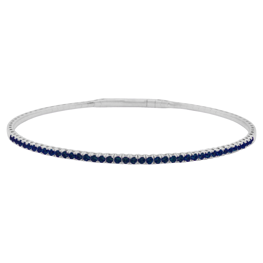 14K GOLD SAPPHIRE JOELLE FLEXIBLE BANGLE
