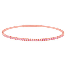 14K GOLD PINK SAPPHIRE JOELLE FLEX BANGLE
