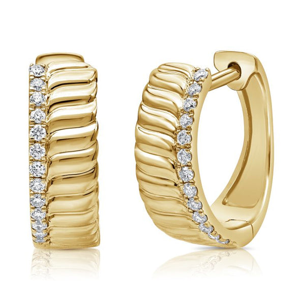 14K GOLD DIAMOND IZZY HUGGIES