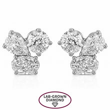 14K GOLD LAB GROWN DIAMOND LARGE PERRI STUDS