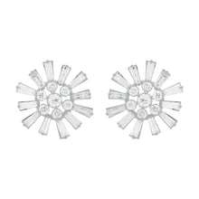 14K GOLD DIAMOND LARGE DEBRA FLOWER STUDS