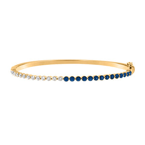 14K GOLD DIAMOND SAPPHIRE LAYLA BANGLE