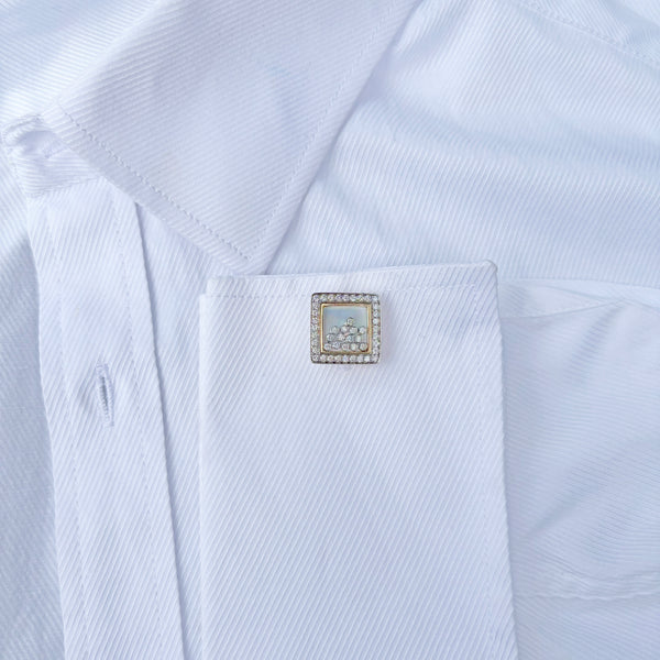 14K GOLD DIAMOND LEO CUFFLINKS