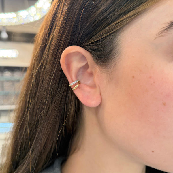 14K GOLD DIAMOND STELLA EAR CUFF
